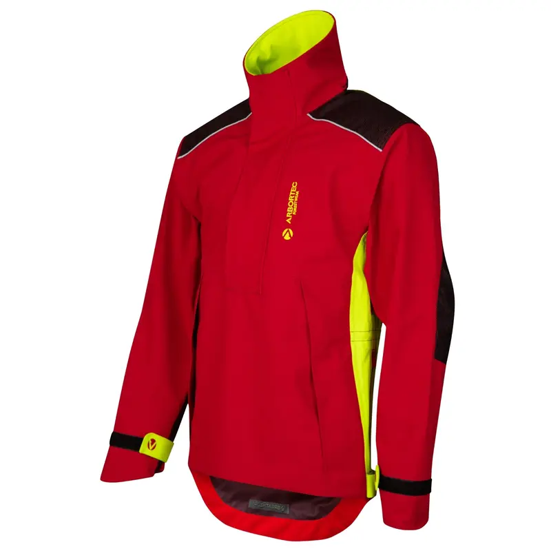 At4460 Heavy-Duty Half-Zip Waterproof Work Jacket – Red 1