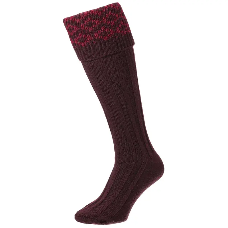 Bisley Patterned Top Shooting Socks – Reinforced Cuff 1