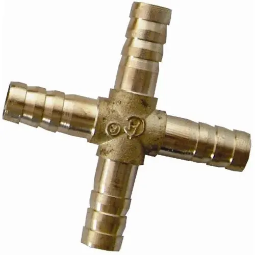 Brass Cross-Type Hose Connector – Multi-Port Fitting 1