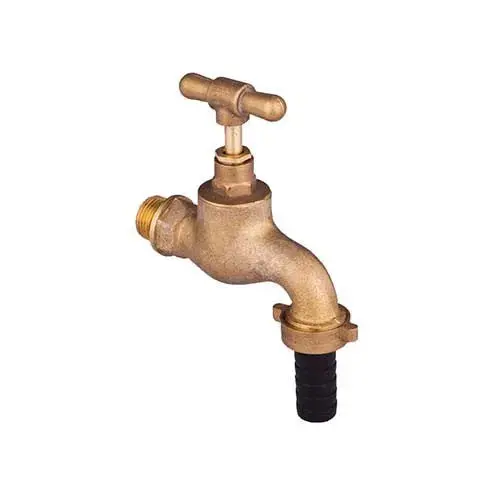 Brass Garden Tap With Decorative Light Pattern Design 1