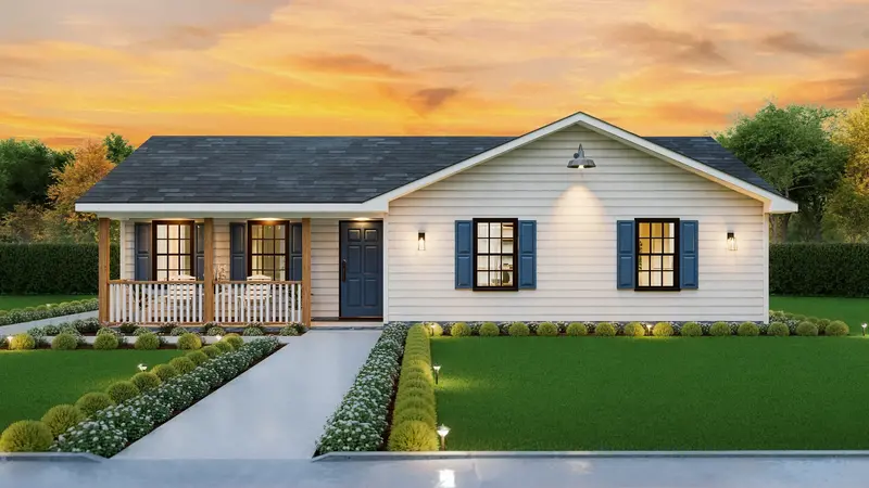 Capps Four-Section House Plan – Balanced Layout & Functional Zoning 1
