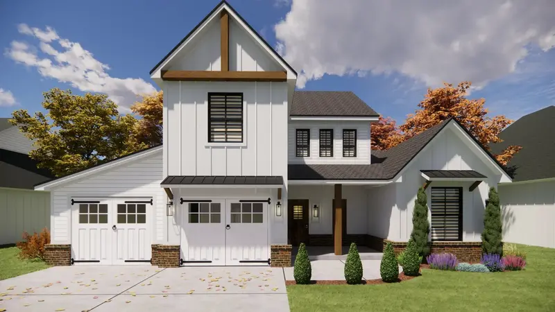 Charming 4-Bed Home Plan With Upper-Level Loft And Rear Porch 1