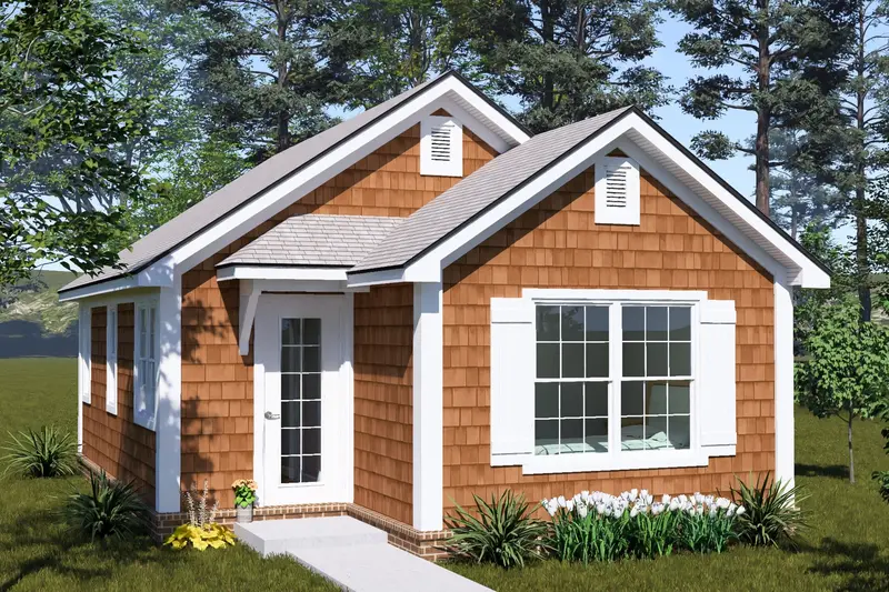Compact 1-Bedroom Cottage With Dedicated Home Office And Vaulted Ceilings | 490 Sq Ft 1