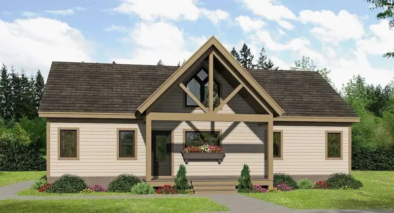 Compact 1273 Sq Ft Cozy Home Plan Ideal For Simplified Living 1