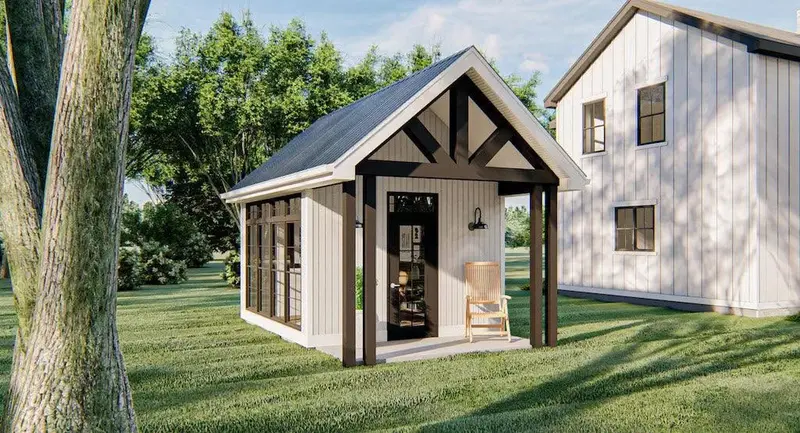Compact 172 Sq Ft Modern Home Featuring Covered Porch & Dedicated Workspace 1
