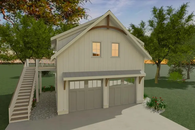 Compact Carriage Home: 672 Sq Ft One-Bedroom Retreat With Modern Efficiency And Spacious Garage 1