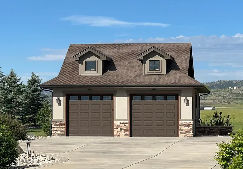 Compact Craftsman Garage Blueprint | 676 Sq Ft Detached Two-Bay Structure 1