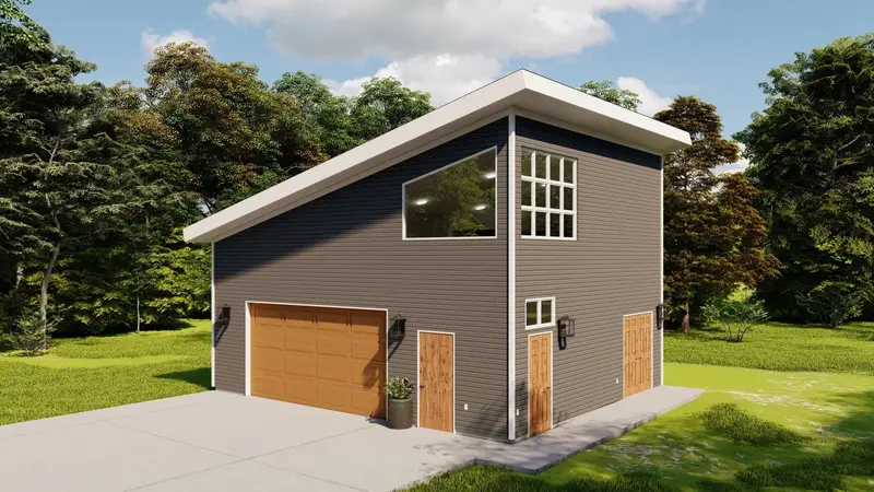 Compact Garage Apartment Layout With Game Area And Utility Storage 1