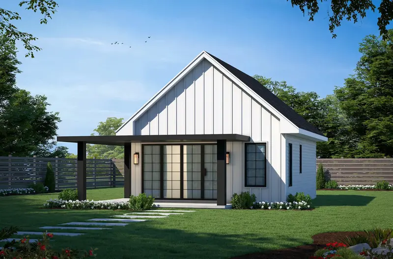 Compact Two-Bedroom Cottage With Wraparound Porch And Reconfigurable Interior Layout 1
