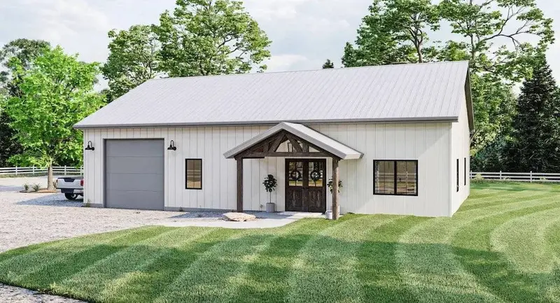 Compact Yet Spacious 2-Bedroom Barndominium With Soaring Ceilings And Garage Access 1