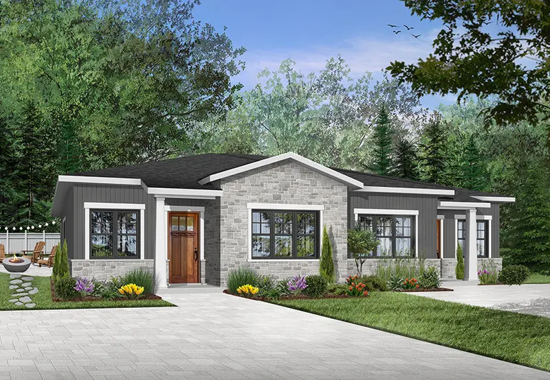 Contemporary Craftsman Duplex Design Featuring Four Bedrooms, Spacious Open Concept, And Dual Master Retreats 1