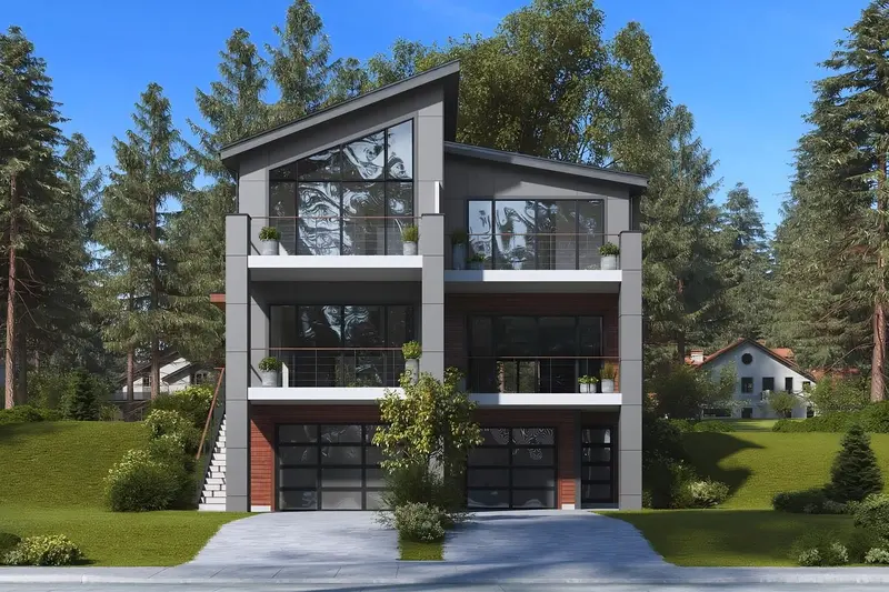 Contemporary Duplex – Six-Bedroom Glass-Front Residence With Smart Functionality 1