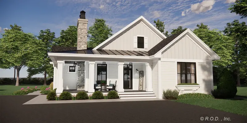 Contemporary Farmhouse Layout: Includes Loft, Bonus Room, And Dual Porch Access 1