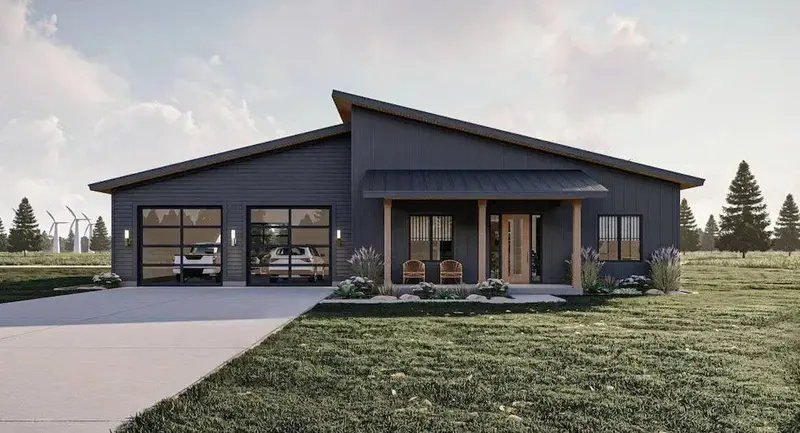 Contemporary Residence Balancing Airy Living Zones And High-Utility Garage Accommodations 1