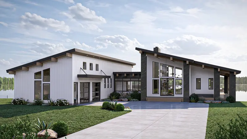 Contemporary Wraparound Porch Home: Walkout Basement & Airy 2,872 Sq Ft Interior 1