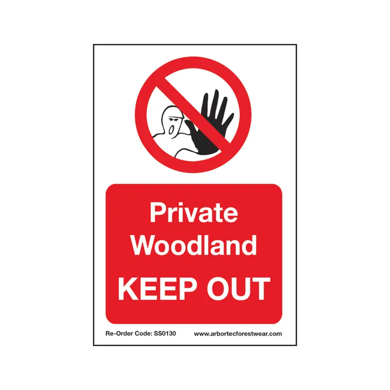 Corex Ss0130 ‘Private Woodland – Keep Out’ Sign – Correx Board 1