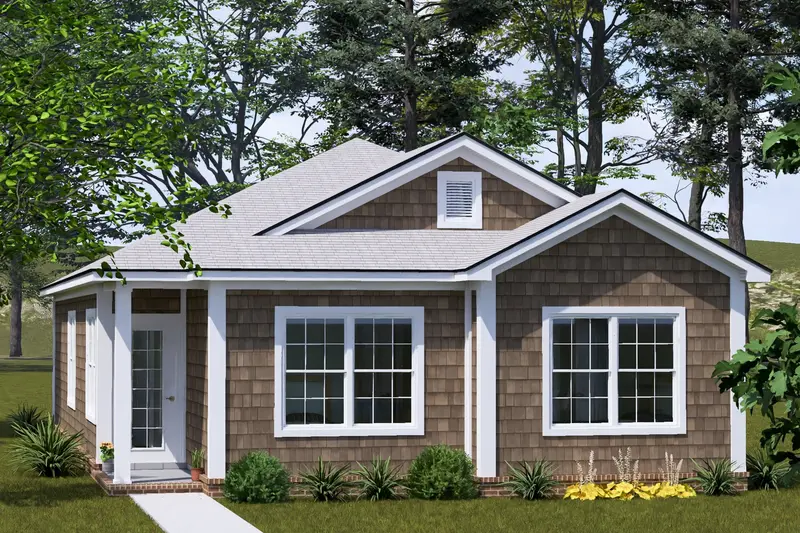 Cottage-Style Residence With 3 Bedrooms, Vaulted Ceilings, And Built-In Home Office | 1,242 Sq Ft 1