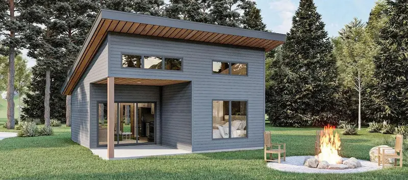 Cozy 485 Sq Ft Fireplace Cottage With Covered Front Porch 1
