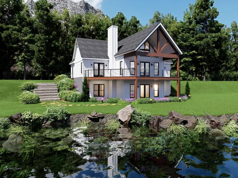 Craftsman-Inspired Home: 1,500 Sq Ft With Walkout Basement, Outdoor Deck, And Zoned Bedroom Layout 1
