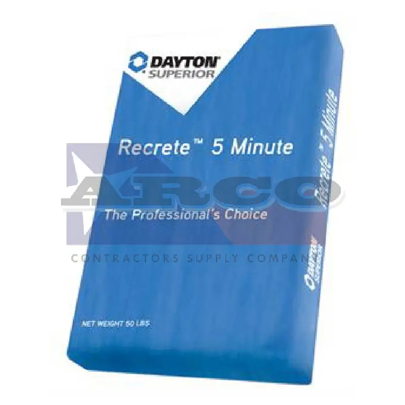 Dayton Superior Recrete Rapid Repair Mortar – 5-Minute Set, 50 Lb Bag 1