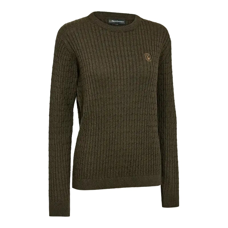 Deerhunter Lady Harrington Cable Knit Roll-Neck Sweater 1