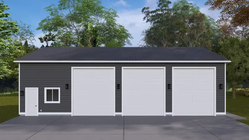 Detached Garage Blueprint With Integrated Workshop, Storage, And Home Office 1