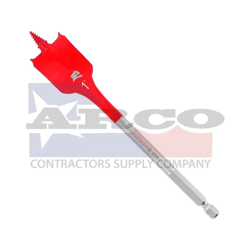 Diablo 1-Inch Spade Bit For Wood Drilling – Carbide-Tipped 1