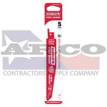 Diablo Ds0608Bfd5 – 6 In Reciprocating Saw Blades, 8/10 Tpi, 5-Pack 1