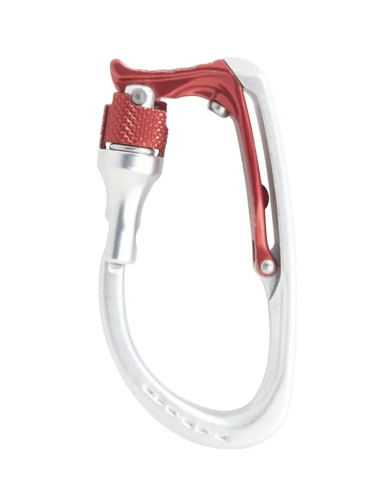 Dmm Vault Locking Carabiner – Red/Silver Anodized Gate 1