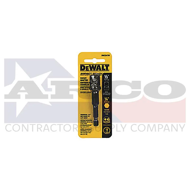 Dw2547Ir Impact Bit Set: 1/4" Hex Shank, 1/2" Square Drive 1