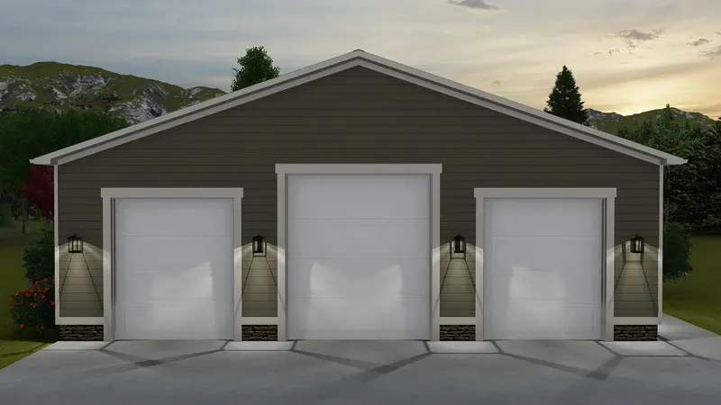 Eight-Car Detached Garage Design – 3,000 Sq Ft Slab-Foundation Structure 1