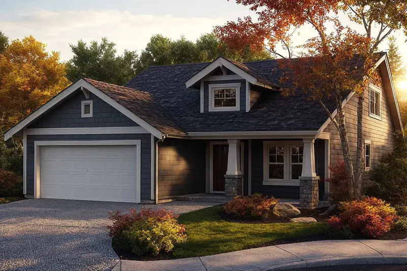 Elegant Two-Story Cottage — Grand Two-Story Living Space, Porch, And Refined Details 1