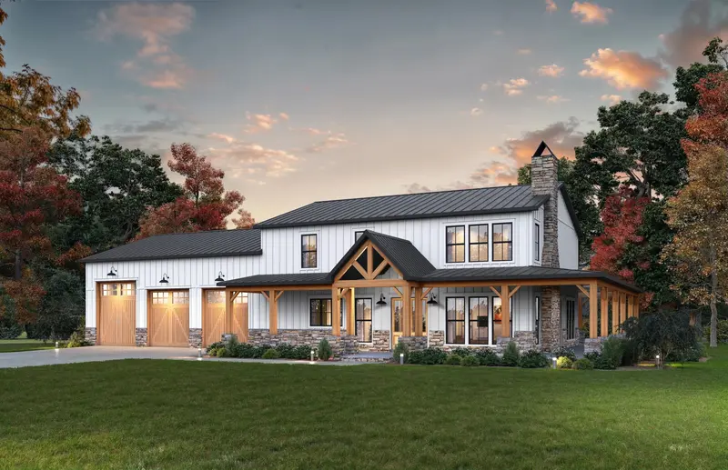 Expansive Barndominium: 2,589 Sq Ft With Lofty Interior, Wraparound Porch, And Ample Storage Solutions 1