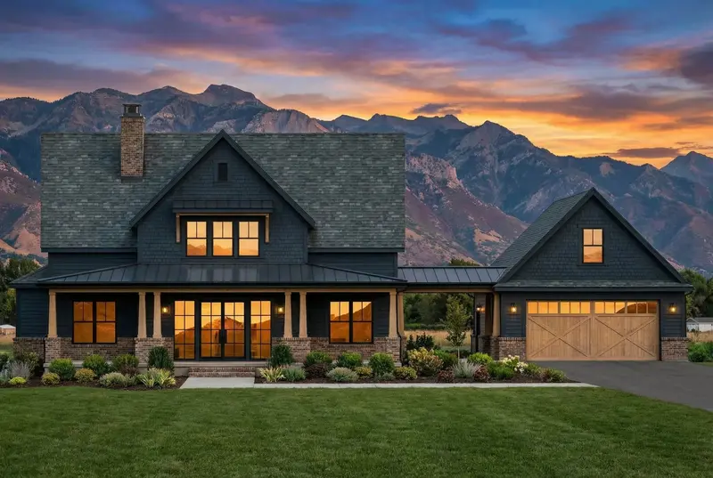 Farmhouse With Breezeway Connector: 3,543 Sq Ft, 4 Bedrooms, 3.5 Baths, And Dual-Porch Exterior Design 1