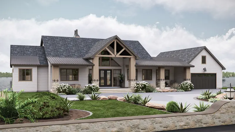 Flexible Craftsman Design: Two-To-Five Bedroom Options, Walkout Basement, And Covered Porch (2,388 Sq Ft) 1