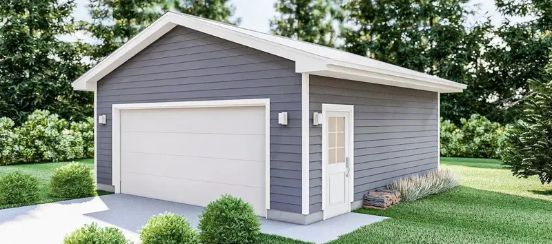 Front-Entry Garage Plan With Built-In Workshop And Utility Integration 1