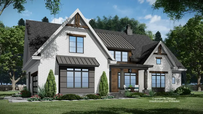 Functional 2,336 Sq Ft Modern Farmhouse Featuring Bonus Room And Separated Bedroom Zones 1