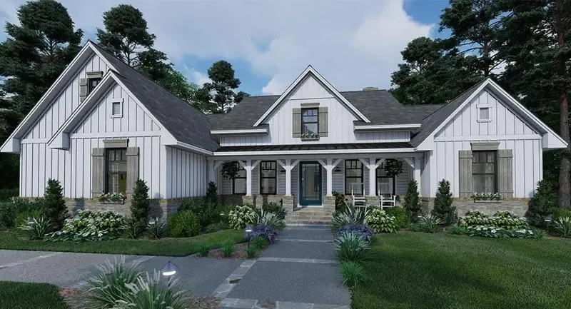 Graceful 4-Bed Home Plan Featuring Balanced Proportions And Generous Square Footage 1