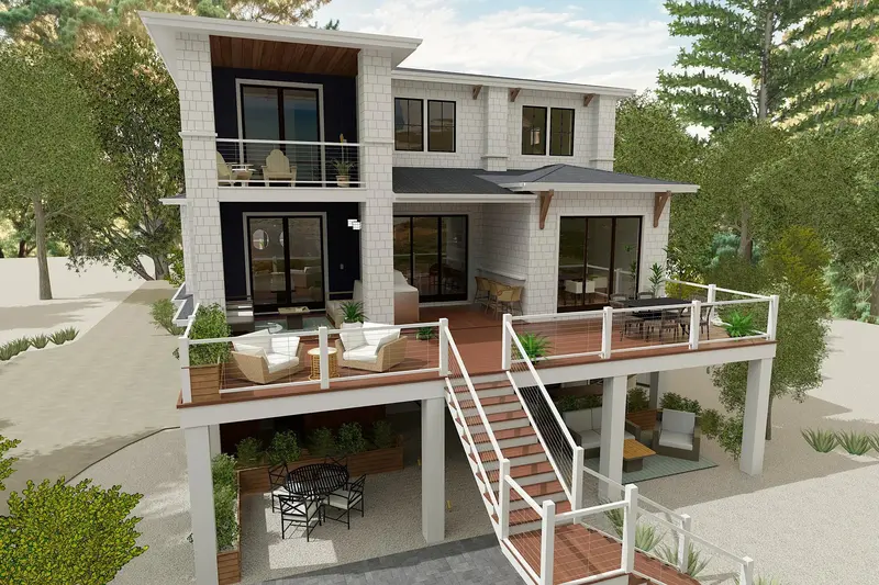 Grand Contemporary Estate: 3,959 Sq Ft With Elevator Access, Outdoor Deck, And Multi-Use Bonus Areas 1