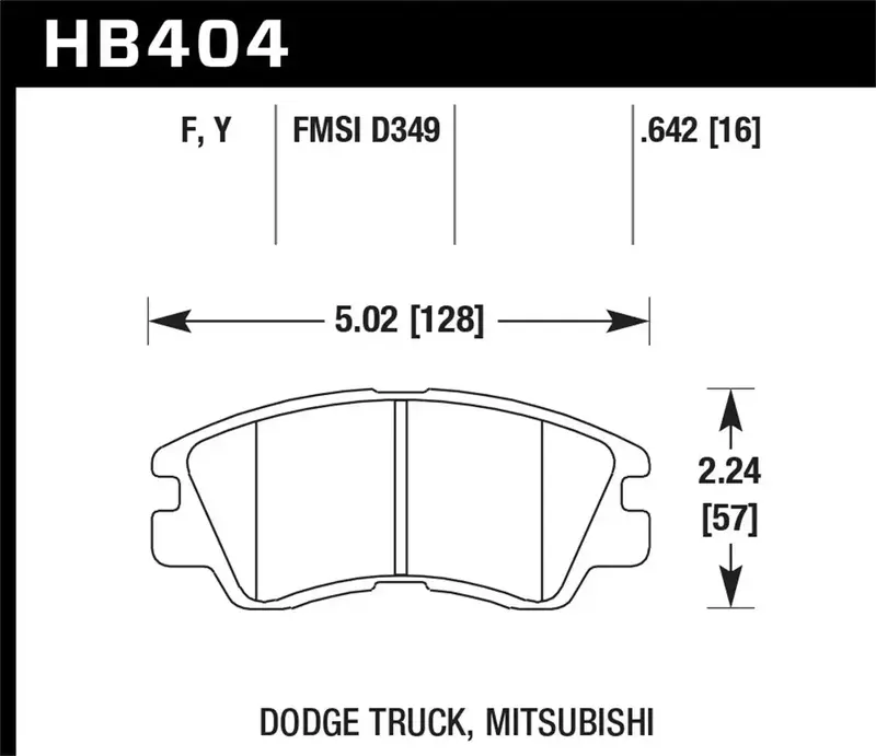 Hawk Performance Hps Front Disc Brake Pads – 0.642" Thickness (Hb404F.642) 1