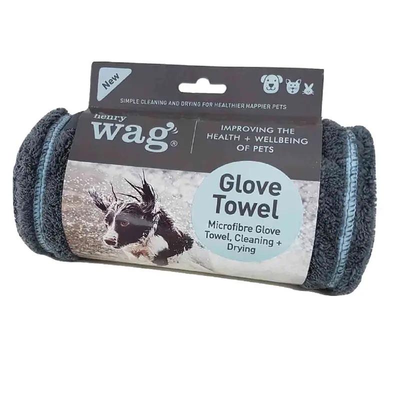 Henry Wag Pet Towel Glove – Absorbent Dog Drying Tool 1