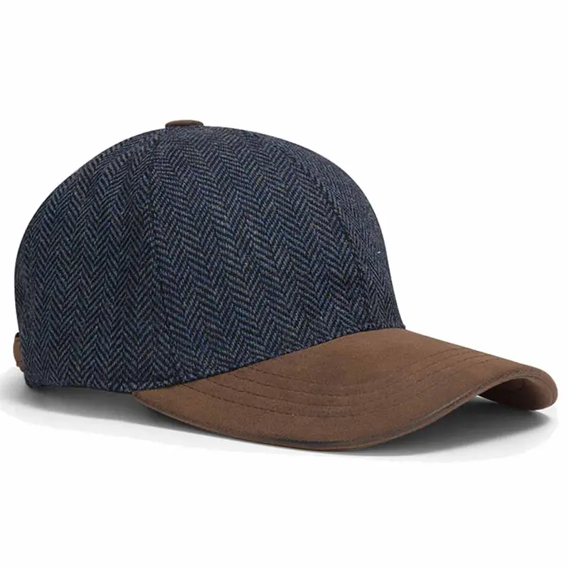 Hoggs Of Fife Herringbone Tweed Baseball Cap For Men And Women 1