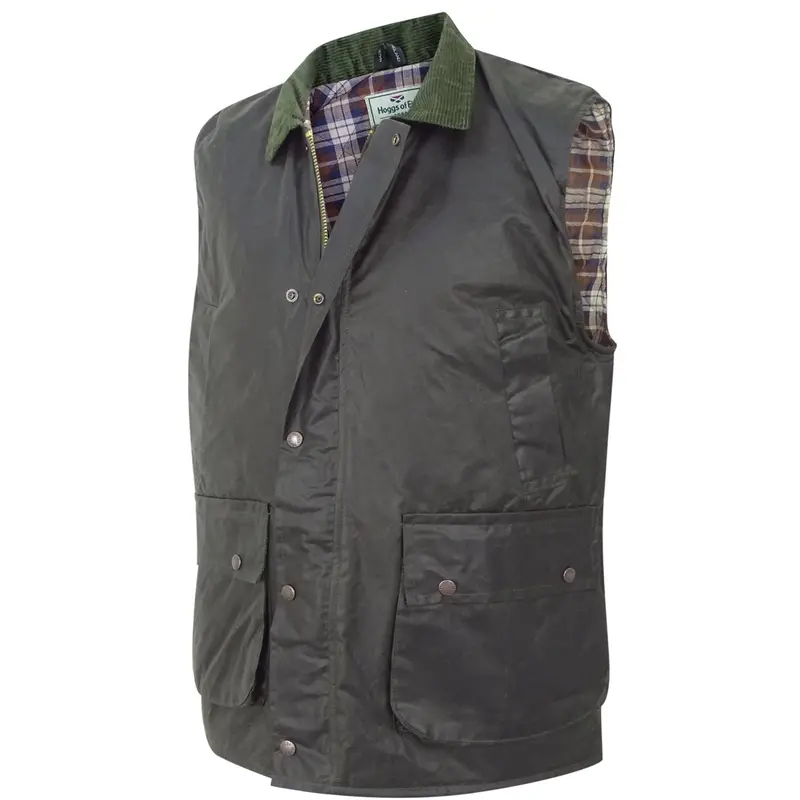 Hoggs Of Fife Waxed Cotton Waistcoat 1