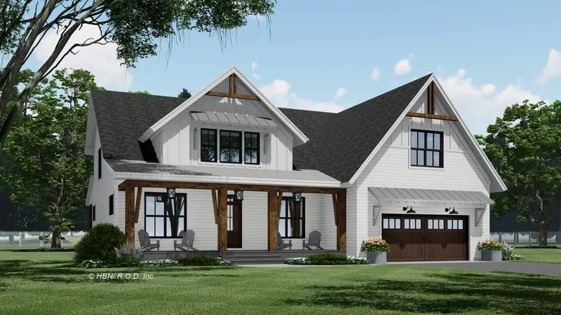 Indoor-Outdoor Living Farmhouse: Open-Concept Design With Integrated Bonus Spaces 1
