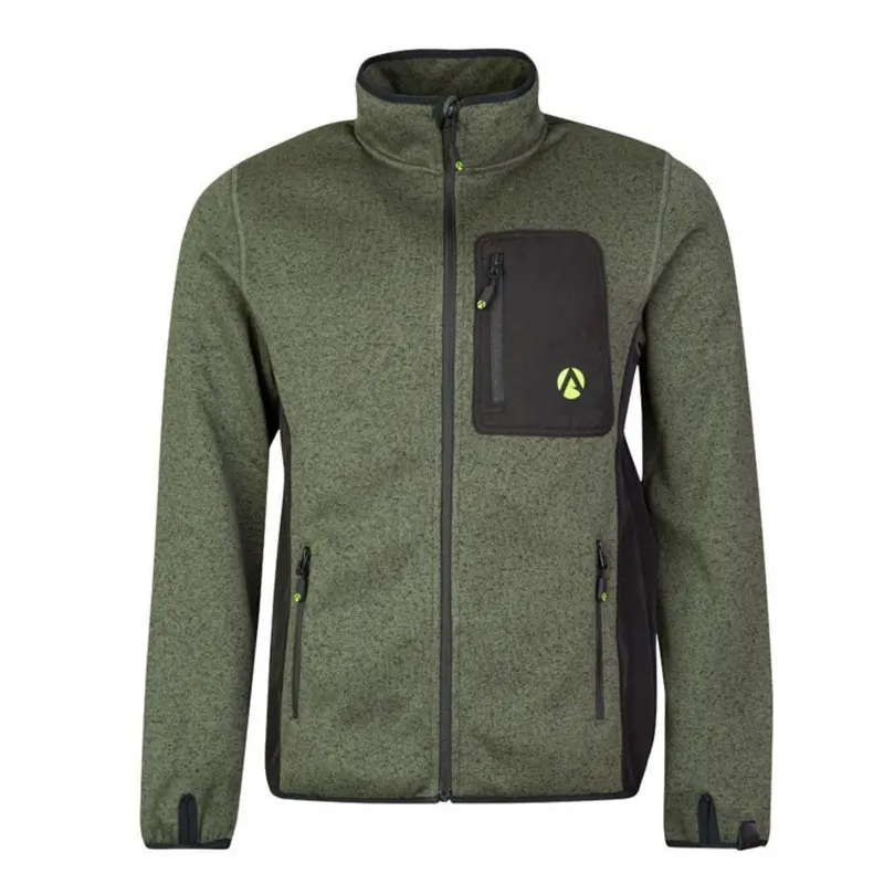 Kudu Plus Melange Half-Zip Knit Sweater – Olive Green 1