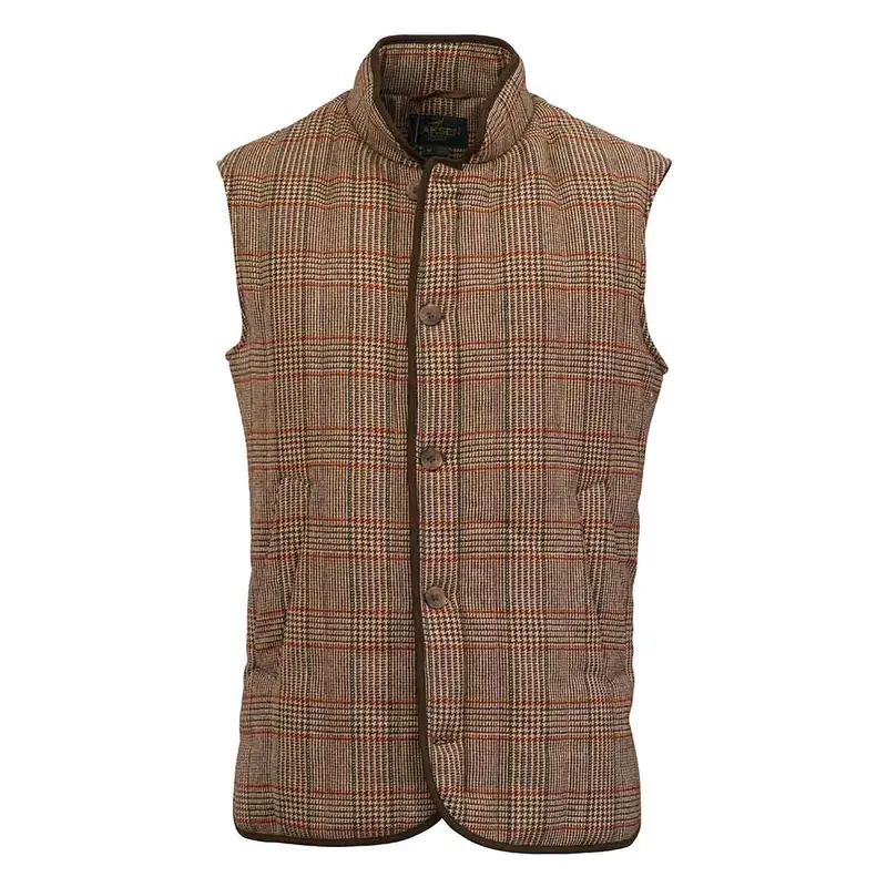 Laksen Cavendish Vertical-Quilted Tweed Vest 1
