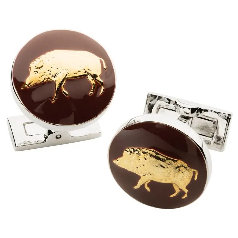 Laksen Classic Gunmetal Shooting-Themed Cufflinks 4