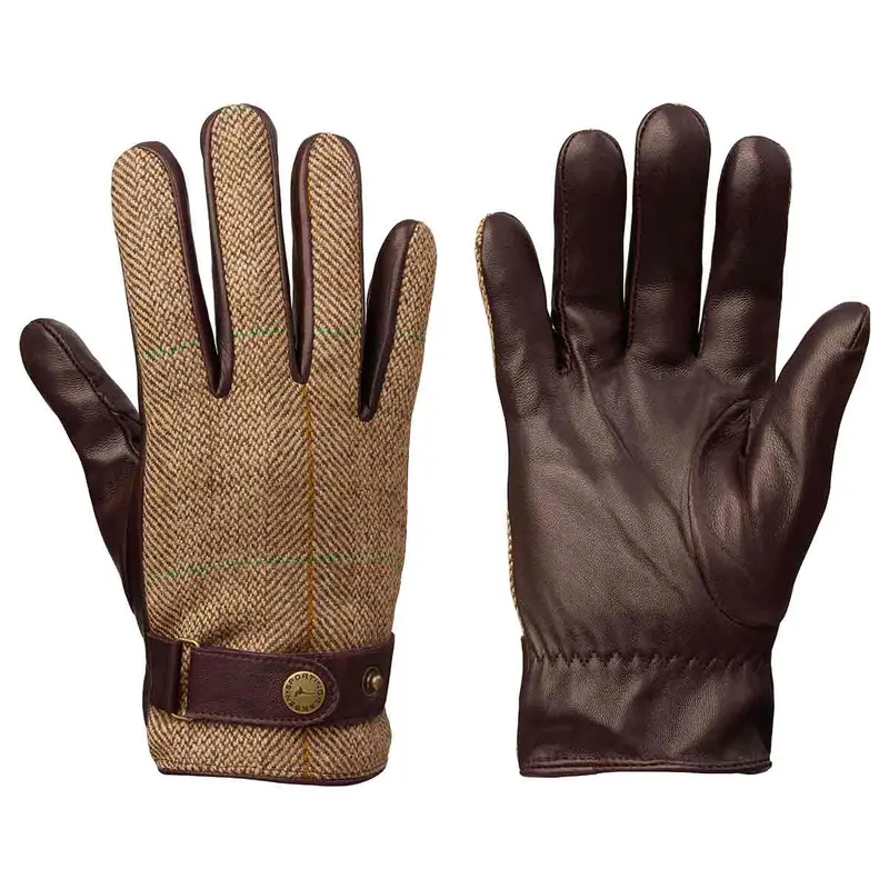 Laksen Skye Men'S Tweed And Lambskin Country Gloves 1