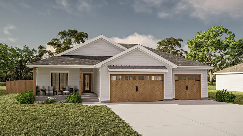 Modern Farmhouse Home Design With Basement, 3 Bedrooms, And 3-Car Garage | 1,723 Sq Ft 1