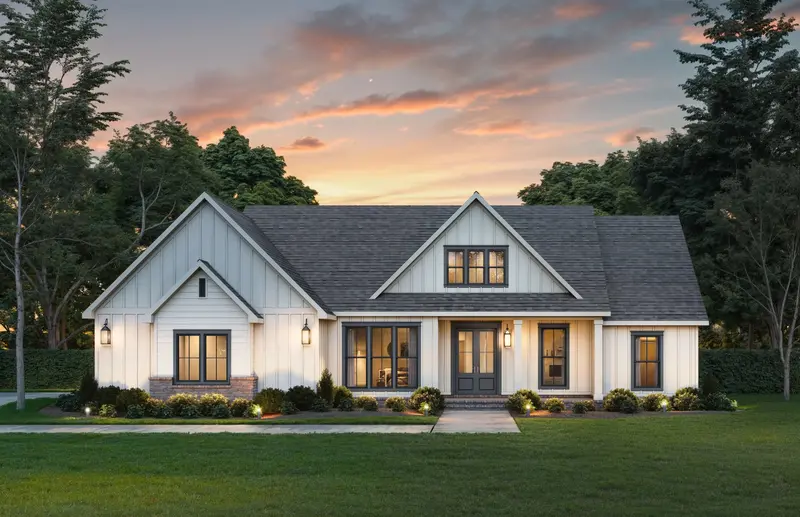 Modern Farmhouse With Three Bedrooms, Generous Porches, And Integrated Open-Plan Living 1